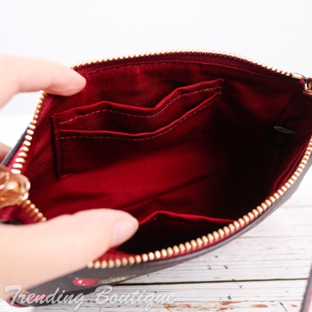 NWT Coach C7403 Nolita 19 in Signature Canvas with Ornament Print Brown Black - Picture 11 of 12